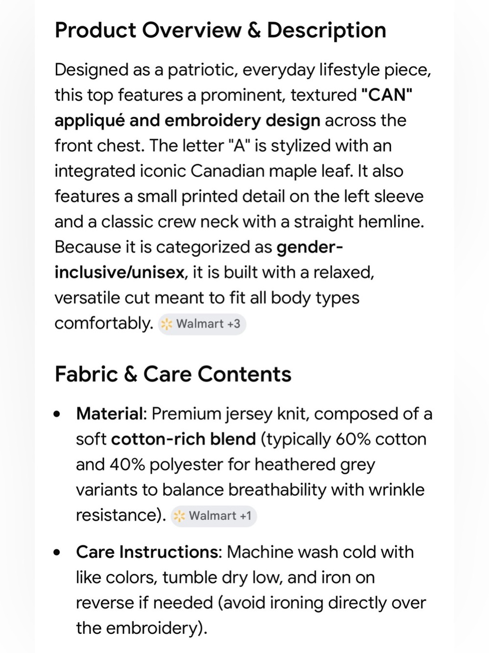 2 for $30 | Canada Embroidered T Shirt - Picture 3 of 16